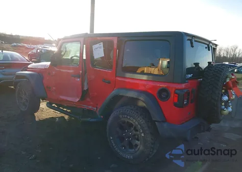 2022 Jeep Wrangler Unlimited Willys 4X4 из США, поврежденный, VIN 1C4HJXDG7NW201141